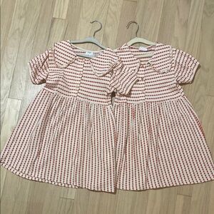 Zara Kids Red and White Casual Dresses